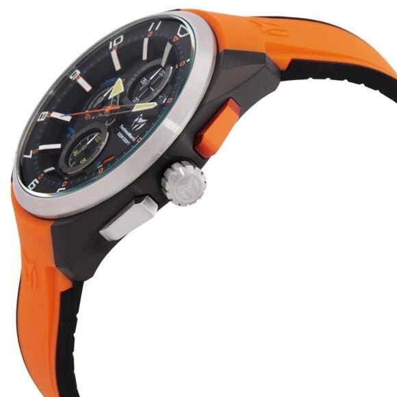 NWT Authentic Technomarine Ocean Chronograph Quartz Black Dial Men's Watch - Picture 2 of 3